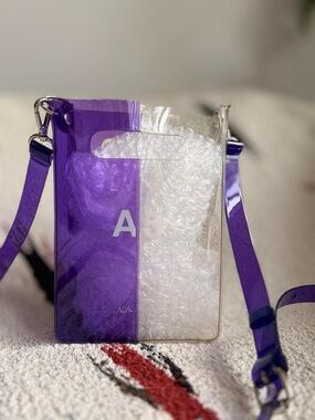 NANA NANA Transparent Purple Tote Crossbody Bag